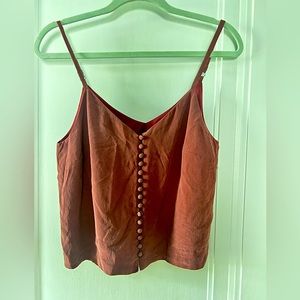 Madewell Burgundy Viscose Crop Tank